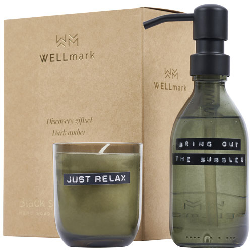 Savon et bougie personnalisables Discovery WELLmark Vert forêt